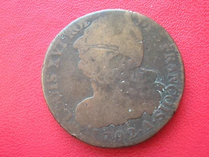 FRANKREICH MÜNZE VON 2 BODEN 1792 A (A4381) - Bild 1 von 2