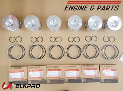 4* Piston & Ring Set Oversize 0.5mm .020" For 4BT 3.9L ISB 3802564 Cummins Case - Image 1 of 2