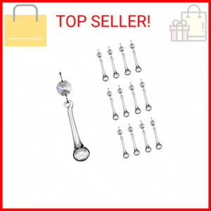 12pcs Raindrop Crystal Chandelier Prisms Parts, Hanging Crystals Beads for Chand - Picture 1 of 2