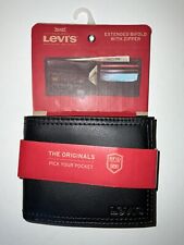 Levi’s Wallet, Extended Bifold With Zipper, RFID Data Protection, NWT 