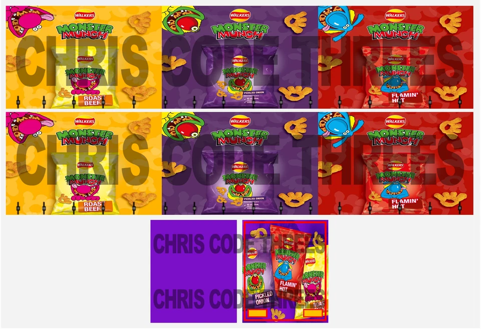 Code 3 Adhesive Vinyl Trailer Decal - Monster Munch - 1/50 1/76 1/148 1/87 1/64 - Image 1 of 1