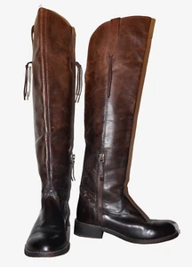 ARIAT Tall OTK Reverse-Ombre' Brown Leather FARAH #10021610 Boots US 6 - Picture 1 of 15