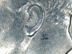 1990 D Roosevelt Dime Error Obverse Double Die Ear - Picture 1 of 9