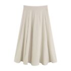 All-Match High Waisted Pleated Skirts Pleated A Line Long Skirt  Spring/Summer