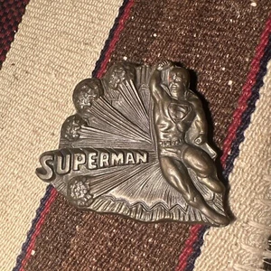 SUPERMAN Belt Buckle DC Comic Book TV Movie Superhero 1970s Vintage - Picture 1 of 5