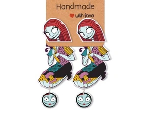Halloween The Nightmare Before Christmas Sally Muster Acryl Clip Ohrringe - Bild 1 von 1