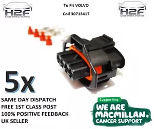 5 x VOLVO 4 way Coil Plug Connector to fit Coil p/n 30713417 Free 1st class post - Picture 1 of 12