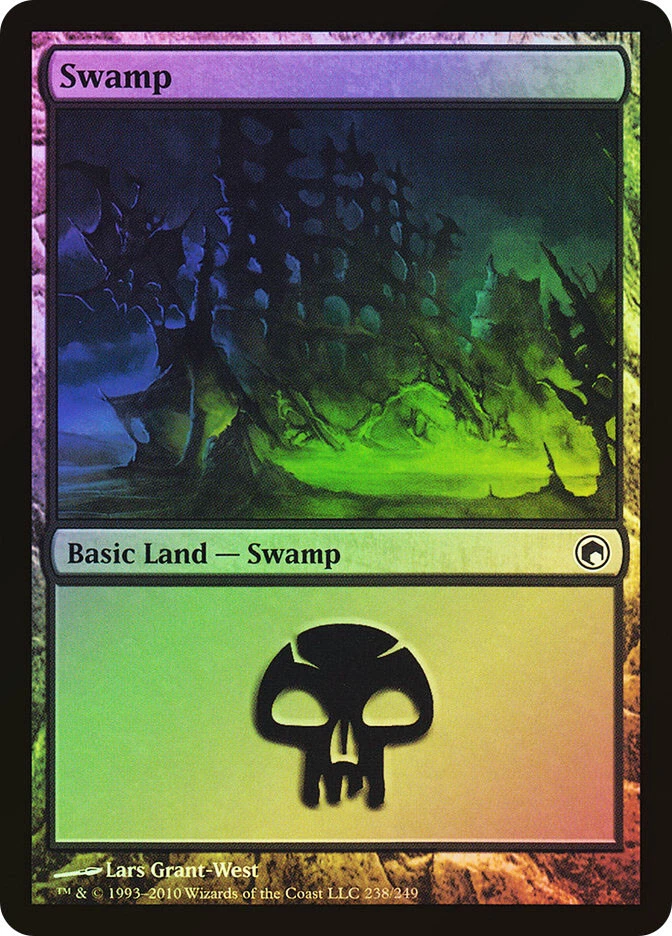 MTG FOIL Swamp 238  - Scars of Mirrodin #238 - Image 1 of 1