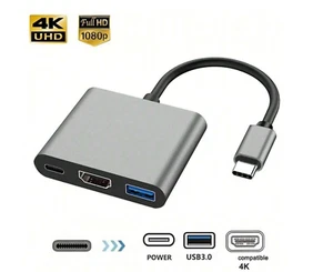 Adaptateur de hub USB-C 3-en-1 avec 4K, extensible - Picture 1 of 7