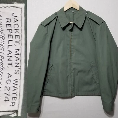 Chaqueta de Colección Azul Años 60 Estilo Militar Para Hombre L 42L Hombre Repelente al Agua AG 274 Foto 1 de 4