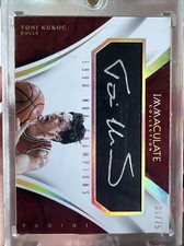 20014-15 Panini Immaculate Collection NBA Champions Auto Toni Kukoc #11 #1/75 🔥