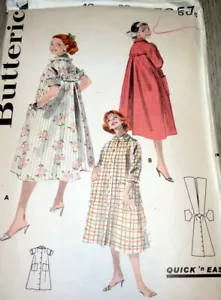 *BELLISSIMO MODELLO DA CUCIRE VINTAGE ANNI 50 SPOLVERINO BUTTERICK 20/40 FF - Foto 1 di 1