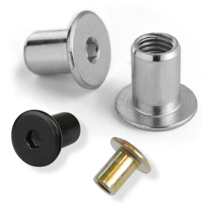 Hülsenmutter mit Flachkopf M5 M6 M8 M10 Stahl geschlossen mit Innensechskant - Bild 1 von 2