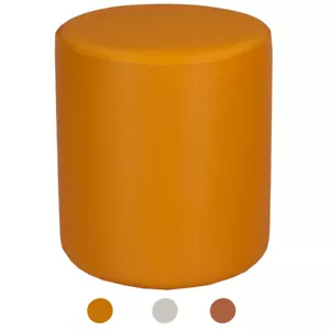 Leichtgewicht Hocker Sitzpouf aus Kunstleder in bunten Farben - Bild 1 von 9