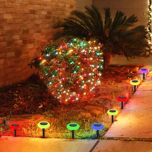 2Pcs LED Solar Lights Christmas Outdoor Yard Garden Pathway Landscape Decor Lamp - Picture 1 of 9