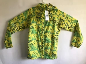 NEW ASICS Women's Small Logo Raglan Pocket Zip Packable Hooded Rain Jacket $110 - Picture 1 of 12
