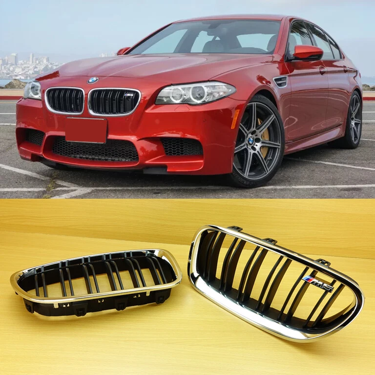 BMW F10 Sedán Wagon 535i 550i Negro Mate Cromo Parrilla Delantera Estilo M5 2011-16 Foto 1 de 4