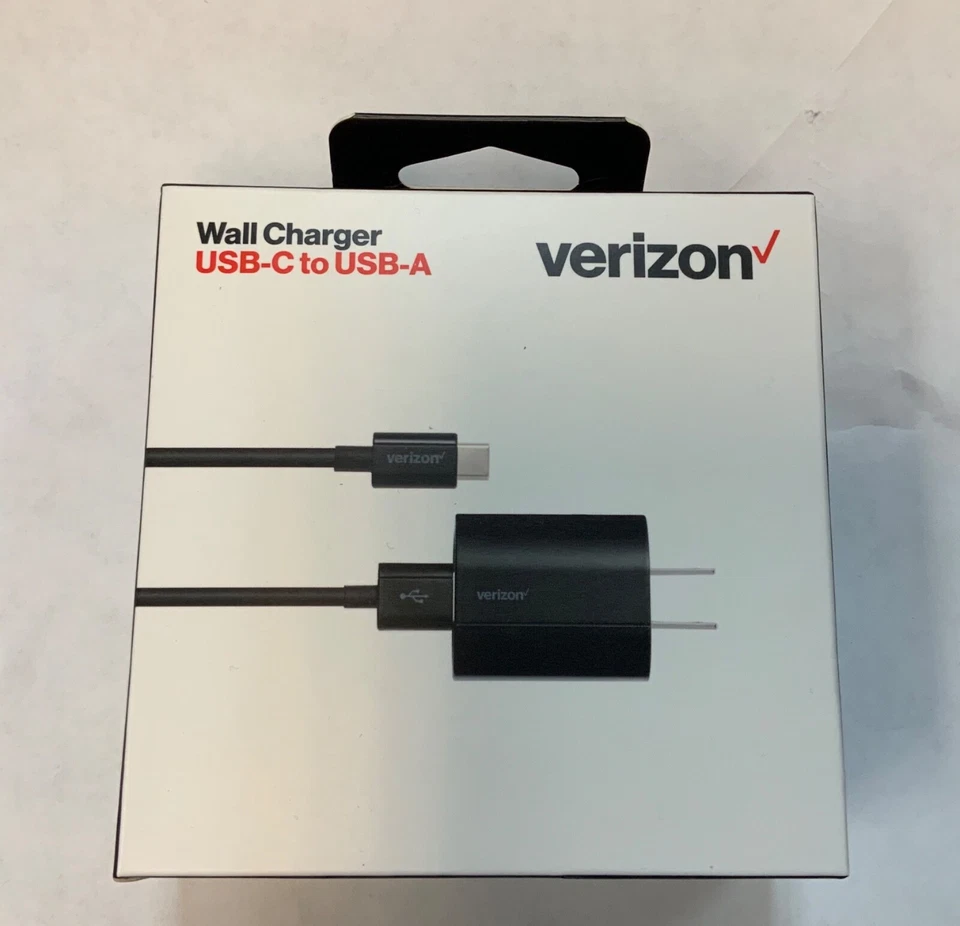  Original Verizon 6ft USB-C to USB-A Quick Charge 2.4Amp Home Wall Charger - Image 1 of 2