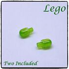 LEGO 1 x 1 x 1.667 Light Cover With Bar (58176) Trans Bright Green ~2 included~