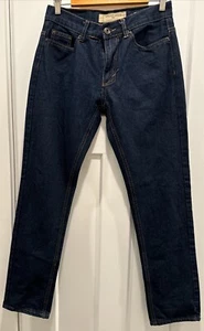 Vintage Genes 1891 Jeans Mens W30 L32 Blue Dark Wash Slim Straight Denim - Picture 1 of 5