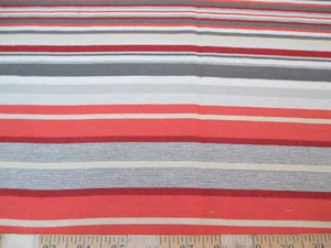 Discount Fabric Richloom Upholstery Drapery Bannister Coral Stripe LL40 - Picture 1 of 1