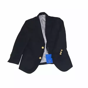 Alona Blazer Suit Jacket Boys 5 Black Gold Buttons Formal - Picture 1 of 10