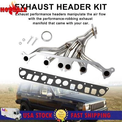 Exhaust Manifold Stainless Steel For Grand Cherokee Wrangler 4.0L V6 - Imagem 1 de 4