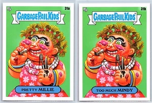 Garbage Pail Kids At Play Dress Up Makeup Spoof Millie & Mindy 2 Card Set - Picture 1 of 2