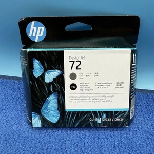 Genuine HP 72 Gray & Photo Black Printhead C9380A - 12/ 2026 - Photo 1/2