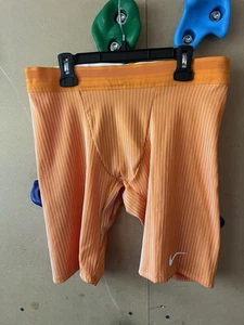 Nike Pro Elite Mens Size XL Half Tights Orange Made in USA Running DA2913-874 - Picture 1 of 7