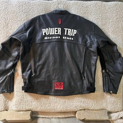 Chaqueta de cuero para motocicletas Power Trip Street para hombre XXL abrigo seguridad 54 2XL  Foto 1 de 4