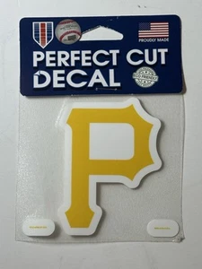 New! Pittsburgh Pirates Logo 4”x4" Perfect Cut Car Decal MLB Auto Sticker Emblem - Picture 1 of 2