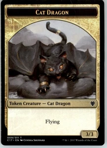 Cat Dragon // Dragon (007) Double-Sided Token - Commander 2017 - 9 // 7 - Normal - Picture 1 of 2