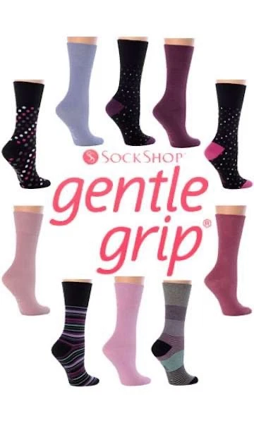 Ladies Gentle Grip "CLEARANCE SALE" Non-Binding HoneyComb Top Socks (lot) UK 4-8 - Image 1 of 1