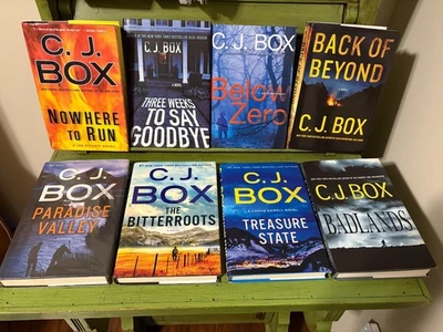 C. J. Box Joe Pickett, Cassie Dewell Series Lot of 8 Hardcover DJ  Near Like New - Image 1 of 4