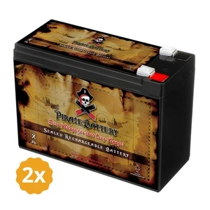 Pirate Battery 12V 10AH Batteries 2PK - Picture 1 of 9