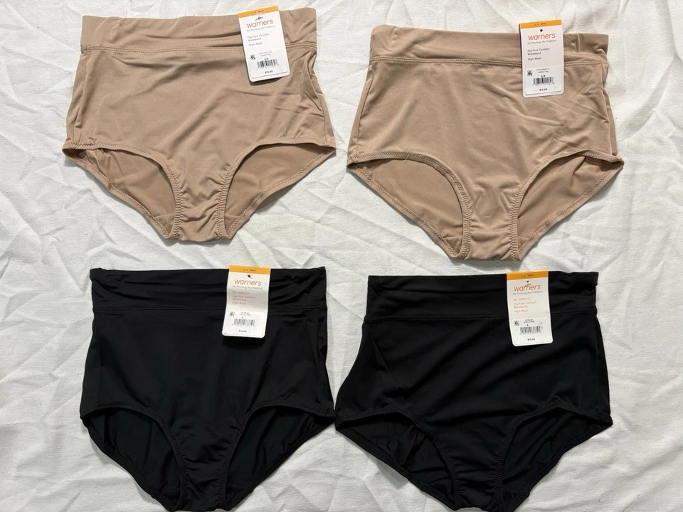 Warners No Pinching No Problem Brief 5738 Briefs 2 Pair Womens Size Small 5