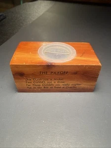 Caja de beso vintage novedad banco de madera moneda juramento tarro Missouri hecho en EE. UU. - Imagen 1 de 9