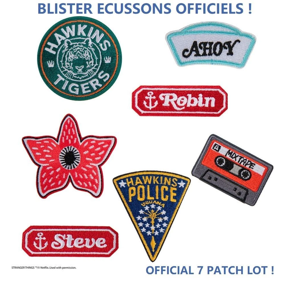 CINEREPLICAS Stranger Things Blister 7 Aufnäher Offiziell Offiziell Patch Pack