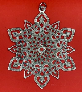 1995 Annual MMA Sterling Silver Filigree Snowflake Christmas Ornament 3.5” Star - Picture 1 of 8