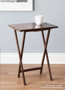 Compact Indoor Single Folding TV Tray Table Portable Snack Table for Small Space - Picture 1 of 7