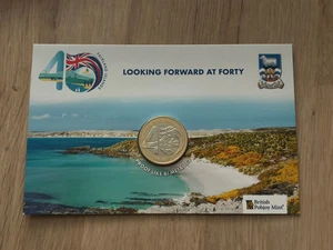 2022 Falklands £2 Two Pound Coin Liberation Looking Forward At Forty Carded BU5 - Picture 1 of 4