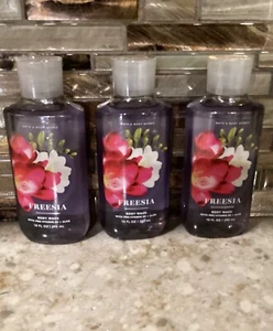 LOT of 3 ~ Bath & Body Works ~ FREESIA ~Body Wash Shower Gel New FREE SHIPPING - Picture 1 of 2