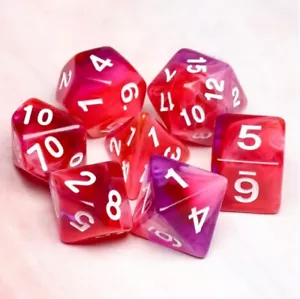 NEW RPG / D&D Dice Set of 7 - Red Clouds - Picture 1 of 3
