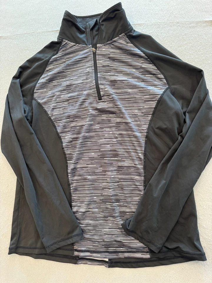 Camisa Everlast Activewear Para Hombre Grande Negra 1/4 Cremallera Cuello Pista Gimnasio Foto 1 de 4