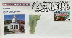 BGC 3605 Greeting from America - Vermont State Capitol Montpelier - Picture 1 of 1
