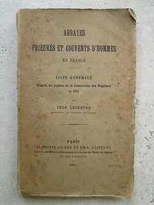 ABBAYES, prieurés et couvents d'hommes en France, 1902. - Picture 1 of 16
