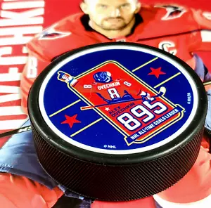 Alex Ovechkin 895 Goals Hockey Puck NHL All Time Goals Leader Capitals Souvenir - Picture 1 of 5