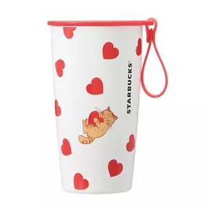 Starbucks Japan Valentine 2025 Cup Shape Stainless Steel Bottle 355ml 【US STOCK】 - Picture 1 of 7