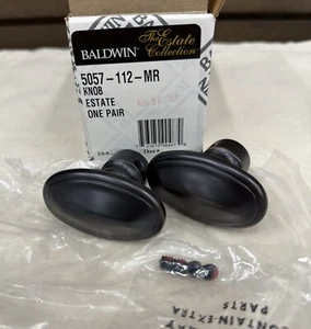 Baldwin Estate 5057 Knob Pair in 112 Venetian Bronze 5057-112-MR New - Picture 1 of 13